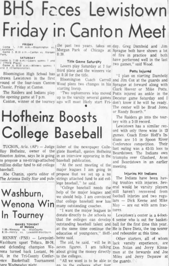 1967 Coach Ernie Hoff's Indians..